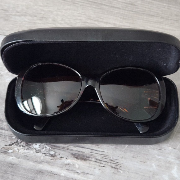 Coach S2026 Woman Sunglasses Tortoise Brown Round Wrap Frame Signature Gold C - Picture 7 of 14